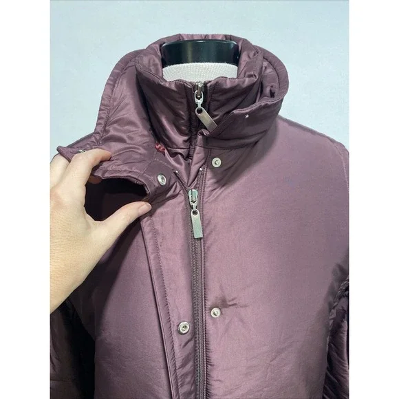 Ellen Tracy Women's Med Purple Double Layer Thermore Down Insulation Puffer Coat - Picture 2 of 10